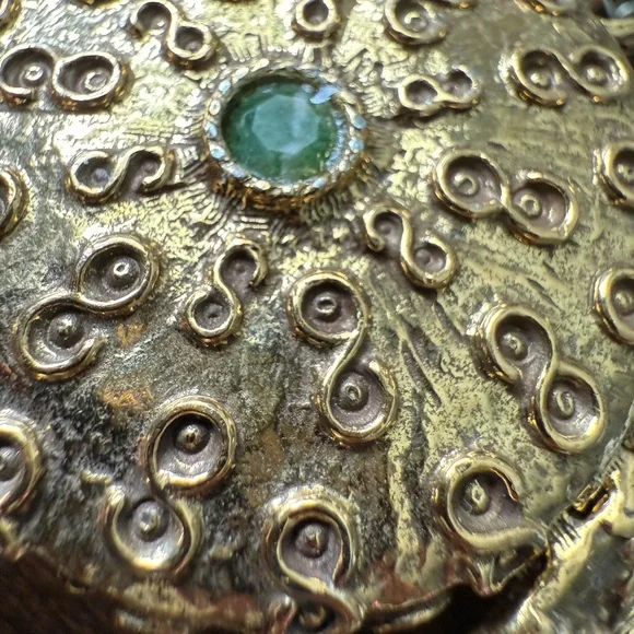 Vintage Goldette NY Multi-strand Necklace Locket Pill Box Gold With Gems - Picture 6 of 9